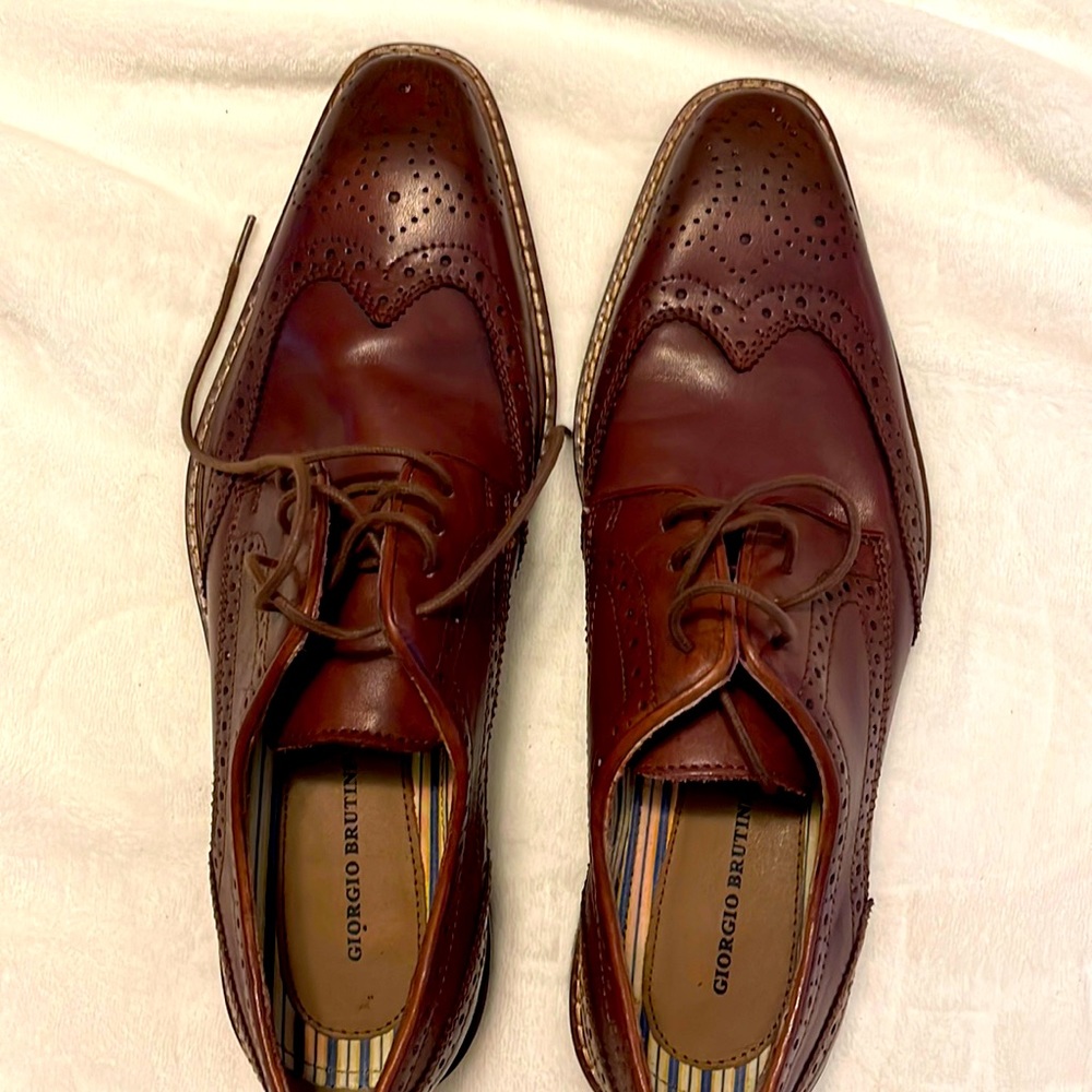 Shoes are in very good condition, brown leather
